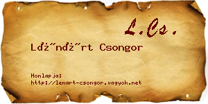 Lénárt Csongor névjegykártya