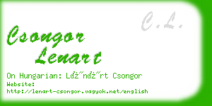 csongor lenart business card